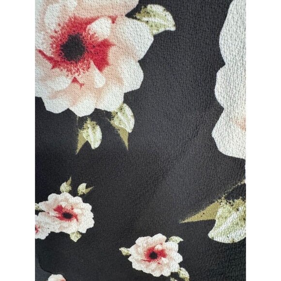 NWT Black Floral Kimono 3/4 Sleeve, Light Weight, 3X - Picture 5 of 5